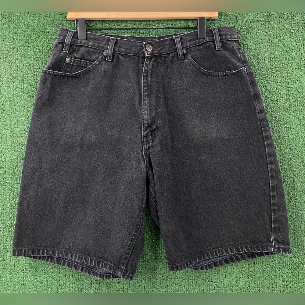 Vintage 90’s River Run Black Jean Shorts Jorts Mens Size 32